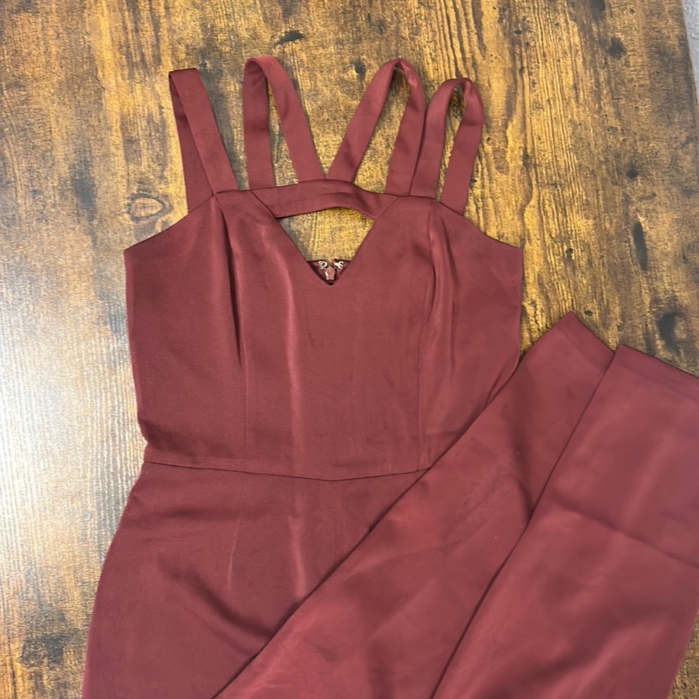 Express Maroon Jumpsuit Size 0